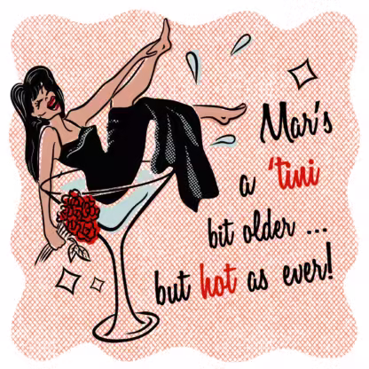 50 Custom Party Coasters Featuring YOU As a Martini Pin-up! - Image 3