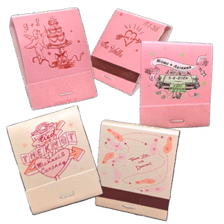 matchbooks with fun vintage designs
