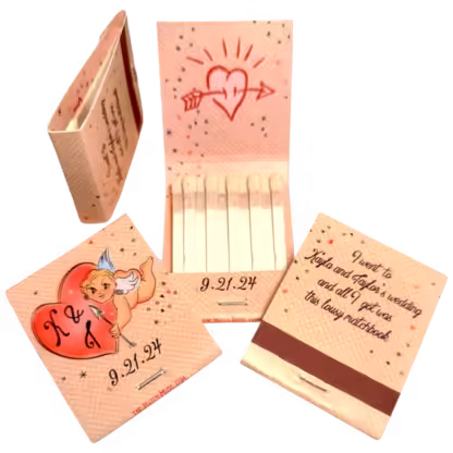 custom matches custom matchbooks full color printing 20-strike