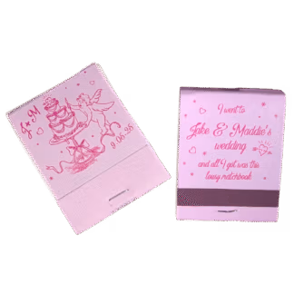 "Cupid Takes the Cake!" ✧ Vintage Cherub Wedding Matchbooks
