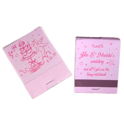 "Cupid Takes the Cake!" ✧ Vintage Cherub Wedding Matchbooks