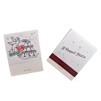 Cupid's Champagne Tower ✧ Vintage Wedding Matchbooks