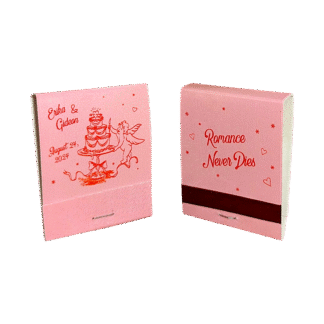 "Cupid Takes the Cake!" ✧ Vintage Cherub Wedding Matchbooks