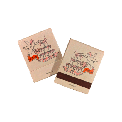 Cupid's Champagne Tower ✧ Vintage Wedding Matchbooks - Image 3