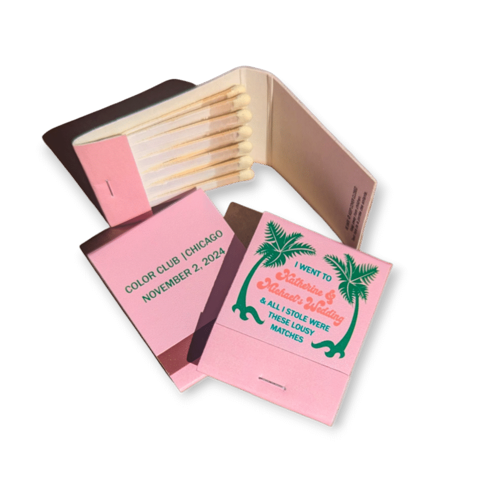 pink matchbook that says ". . . .and all i got was this lousy matchbook" Kitschy souvenir matchbook