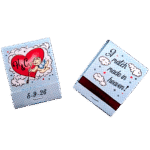 matchbooks with cupid big heart and clouds - a perfect match!