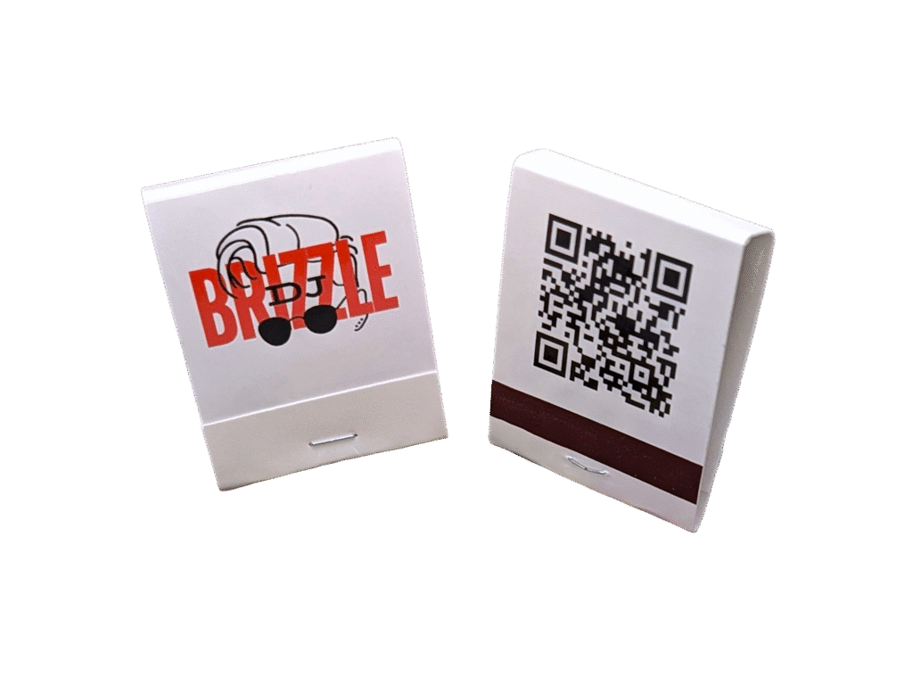 two matchbooks with custom logo branding bulk matches for business promo