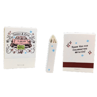 Just Married Car Vintage Wedding Matches ✦ Cruise to "I Do!"