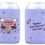 just married vintage car drink coolers