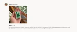 screenshot of verified etsy product review - 50s Pop Art Neon Sign personalized wedding matchboxes by The Match Muse